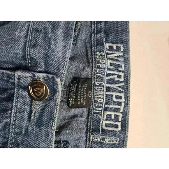 Men's Encrypted Supply Jeans, 42, Blue - Picture 5 of 9